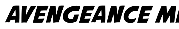 Avengeance Mightiest Avenger font preview